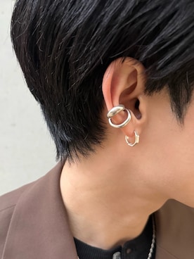 「アイテム（ピアス（両耳用））」を使った、Ryuya Morimotoさん（メンズ・171cm）の冬コーディネート