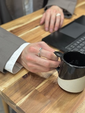 「TEN.（テン）のアイテム（リング）」を使った、Ryuya Morimotoさん（メンズ・171cm）の春コーディネート