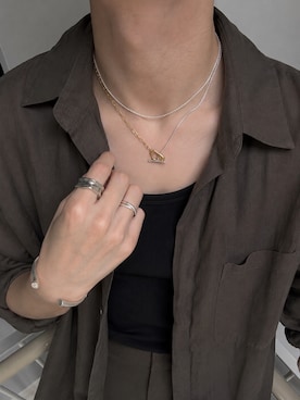 「TEN.（テン）のアイテム（アクセサリー）」を使った、Ryuya Morimotoさん（メンズ・171cm）の夏コーディネート