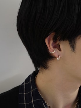 「アイテム（イヤーカフ）」を使った、Ryuya Morimotoさん（メンズ・171cm）の冬コーディネート