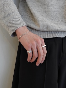 「TEN.（テン）のアイテム（リング）」を使った、Ryuya Morimotoさん（メンズ・171cm）の春コーディネート