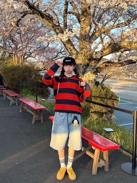 「アイテム（キャップ）」を使った、アユさん（レディース・154cm・10代）の夏コーディネート