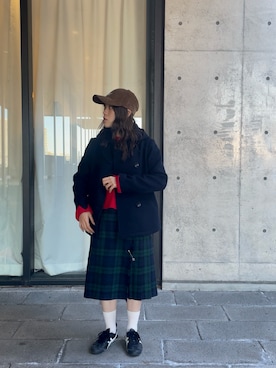 「アイテム（その他アウター）」を使った、Ayumiさん（レディース・154cm）の冬コーディネート