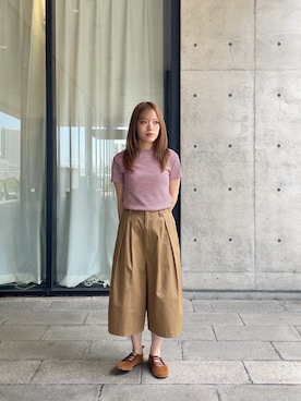 「EKAL（エカル）のアイテム」を使った、Ayumiさん（レディース・154cm）の夏コーディネート