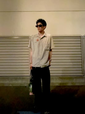 「ABELIA EDOWARD GOUCHA（アベリアエドワードゴーチャ）のアイテム」を使った、きりゅうさん（メンズ・178cm）の夏コーディネート