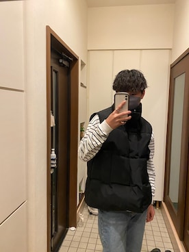 「RUUBON（ルーボン）のアイテム（Tシャツ/カットソー）」を使った、syunさん（メンズ・173cm）の夏コーディネート