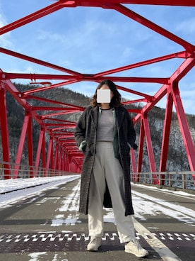 「POKER FACE（ポーカーフェイス）のアイテム」を使った、마이さん（レディース・175cm）の冬コーディネート