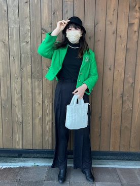 「カラージャケット」｜마이さん（レディース・175cm）の冬コーディネート
