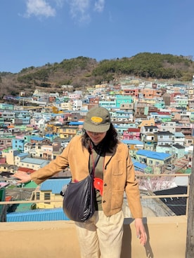 「H&M（エイチ・アンド・エム）のアイテム（ジャケット/アウター）」を使った、마이さん（レディース・177cm）の春コーディネート