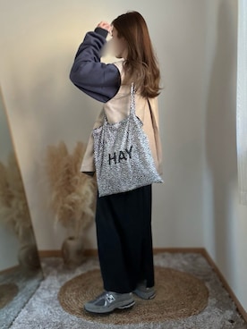 「アイテム（ベスト）」を使った、hikalさん（レディース・160cm・30代）の冬コーディネート