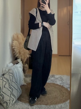 「UNDERSTATEMENTs（アンダーステイトメント）のアイテム」を使った、hikalさん（レディース・160cm）の秋コーディネート