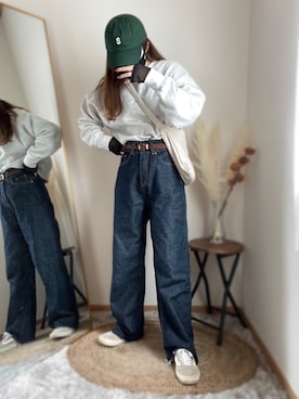 「CLEA（クレア）のアイテム（帽子）」を使った、hikalさん（レディース・160cm）の春コーディネート