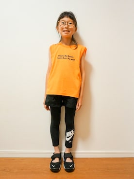 「allolun.（オールオルン）のアイテム」を使った、sakana さん（キッズ・120cm）の夏コーディネート