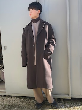 「WYM LIDNM（ウィム バイ リドム）のMILANO RIB HEAVY WEIGHT PO KNIT（ニット/セーター）」を使った、dai31さん（メンズ・165cm）の冬コーディネート