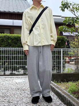 「CASPER JOHN（キャスパージョン）のHard workers shirts/ハードワーカーズシャツ（シャツ/ブラウス、イエロー系）」を使った、dai31さん（メンズ・165cm）の春コーディネート