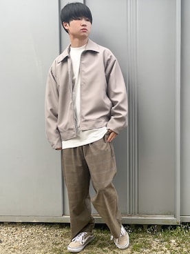 「カフェ」｜「アイテム（その他）」を使った、dai31さん（メンズ・165cm）の春コーディネート