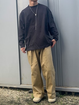 「RUUBON（ルーボン）のアイテム（Tシャツ/カットソー）」を使った、dai31さん（メンズ・165cm）の秋コーディネート