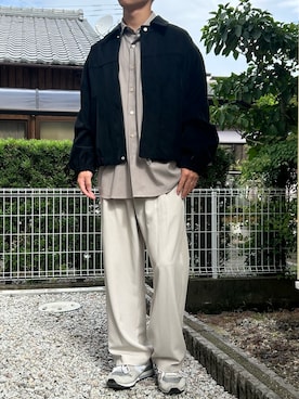 「アイテム（スラックス）」を使った、dai31さん（メンズ・165cm）の秋コーディネート