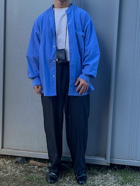 「ワイドスラックス」｜「アイテム（その他）」を使った、dai31さん（メンズ・165cm）の春コーディネート