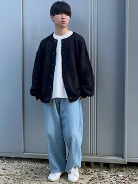 「モヘアカーディガン」｜「アイテム（その他）」を使った、dai31さん（メンズ・165cm）の冬コーディネート
