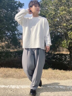 「春めきシューズ」｜「アイテム（その他）」を使った、dai31さん（メンズ・165cm）の春コーディネート