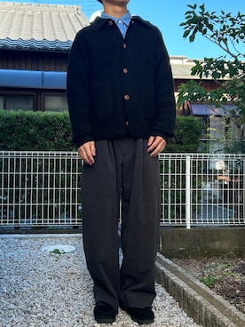 「アイテム（モカシン/デッキシューズ）」を使った、dai31さん（メンズ・165cm）の冬コーディネート