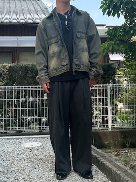 「アイテム（デニムジャケット）」を使った、dai31さん（メンズ・165cm）の秋コーディネート