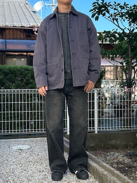 「アイテム（カバーオール）」を使った、dai31さん（メンズ・165cm）の秋コーディネート