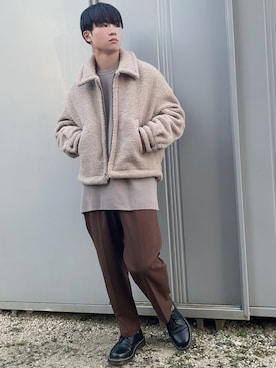 「WYM LIDNM（ウィム バイ リドム）のMILANO RIB HEAVY WEIGHT PO KNIT（ニット/セーター）」を使った、dai31さん（メンズ・165cm）の冬コーディネート