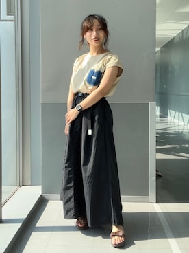 「Lee（リー）のアイテム（スカート）」を使った、misakiさん（レディース・155cm）の夏コーディネート