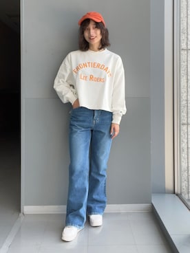 「Lee（リー）のアイテム（帽子）」を使った、misakiさん（レディース・155cm）の冬コーディネート
