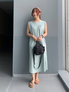 「Lee」｜「アイテム（ワンピース/ドレス）」を使った、misakiさん（レディース・155cm）の夏コーディネート