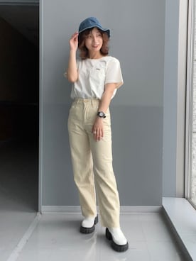 「カラー×コーデ」｜「アイテム（ブーツ）」を使った、misakiさん（レディース・155cm）の夏コーディネート