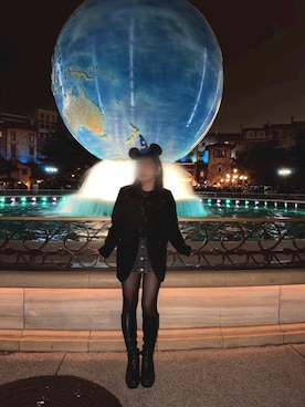 「アイテム（その他、ブルー系）」を使った、Sayakaさん（レディース・152cm）の秋コーディネート