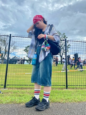 「アイテム（キャミソール）」を使った、a m iさん（レディース・158cm）の秋コーディネート