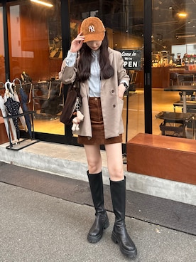 「Heather（ヘザー）のアイテム」を使った、Emiriさん（レディース・162cm）の秋コーディネート