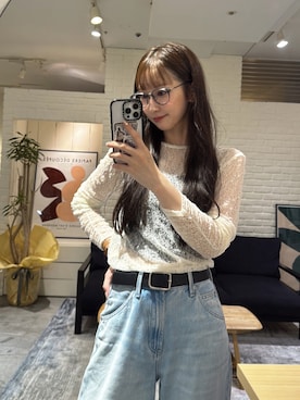 「アイテム（ベルト）」を使った、Emiriさん（レディース・162cm）の夏コーディネート