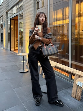 「H&M（エイチ・アンド・エム）のアイテム」を使った、Emiriさん（レディース・162cm）の秋コーディネート