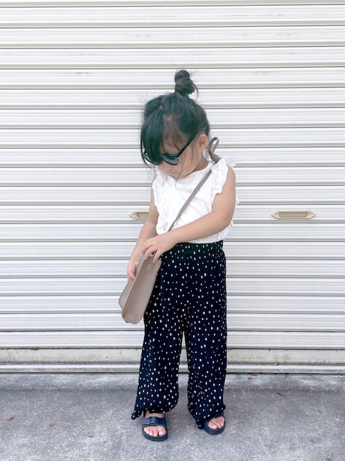 キッズ 親子お揃い楊柳ドットパンツ（その他パンツ）｜coca（coca