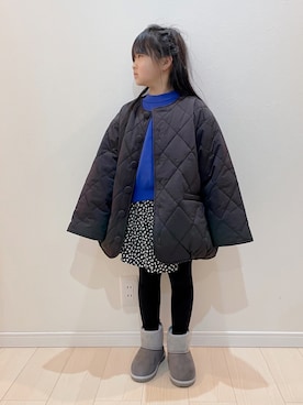「LOWRYS FARM（ローリーズファーム）のアイテム（ブルゾン）」を使った、®️ikunan☺︎さん（キッズ・120cm）の冬コーディネート