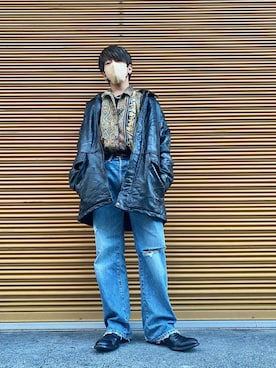 「美容師」｜「アイテム（その他アウター）」を使った、KAIYA.さん（メンズ・162cm）の秋コーディネート