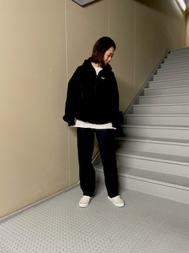 「NIKE（ナイキ）のアイテム（その他アウター）」を使った、Manaさん（レディース・161cm）の冬コーディネート