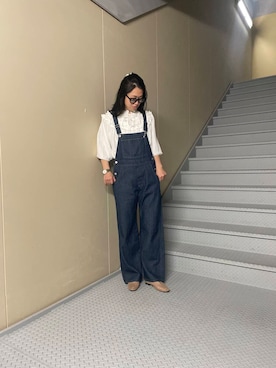 「URBAN RESEARCH Sonny Label（アーバンリサーチサニーレーベル）のアイテム（オールインワン・サロペット）」を使った、Manaさん（レディース・161cm）の冬コーディネート