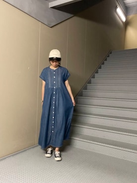 「URBAN RESEARCH Sonny Label（アーバンリサーチサニーレーベル）のアイテム（ワンピース/ドレス）」を使った、Manaさん（レディース・161cm）の夏コーディネート