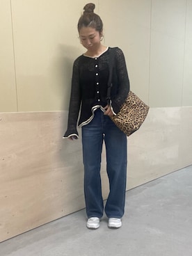「URBAN RESEARCH Sonny Label(アーバンリサーチサニーレーベル)のHealthy DENIM DONUTS(デニムパンツ、ブルー系)」を使った、Manaさん(レディース・161cm)の秋コーディネート