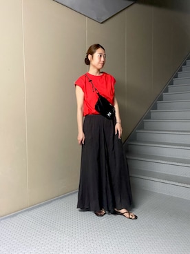 「URBAN RESEARCH Sonny Label（アーバンリサーチサニーレーベル）のアイテム（バッグ）」を使った、Manaさん（レディース・161cm）の夏コーディネート