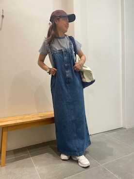 「URBAN RESEARCH Sonny Label（アーバンリサーチサニーレーベル）のアイテム（キャップ）」を使った、Manaさん（レディース・161cm）の夏コーディネート