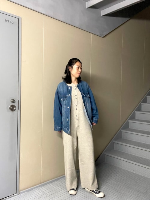 ノーカラーオーバーサイズGジャン（デニムジャケット）｜URBAN