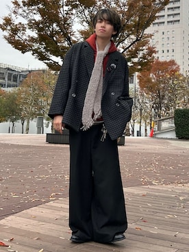 「アイテム（テーラードジャケット）」を使った、つぐ吉さん（メンズ・173cm）の秋コーディネート