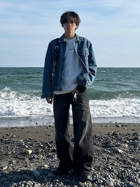 「GRANCY（グランシー）のアイテム」を使った、つぐ吉さん（メンズ・173cm）の春コーディネート